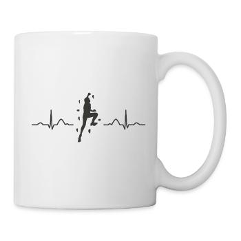 Boulderer Herzschlag Boulder Bouldern - Tasse - Weiß - Rechts