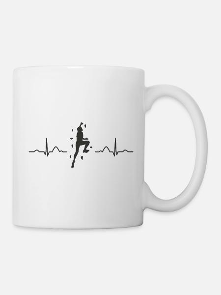 Boulderer Herzschlag Boulder Bouldern - Tasse - Weiß