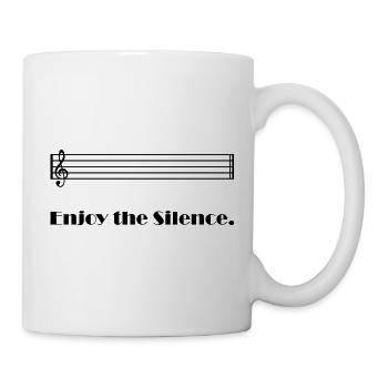 Genieße die Stille - Tasse - Weiß - Rechts