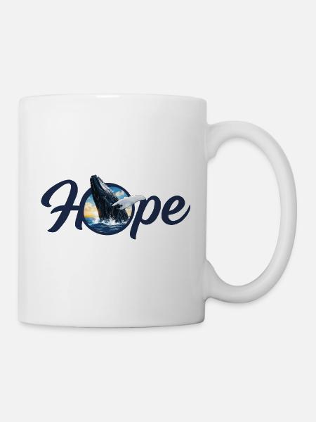 Hope ! Whale - Unforgotten - Mug - white