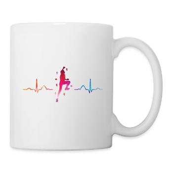 Boulderer heartbeat Bouldering Bouldering - Mug - white - Right