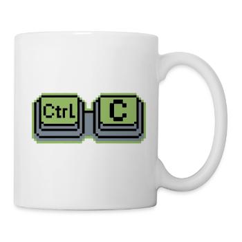 Strg C Strg V Elternteil Kind-Geek Familienhumor - Tasse - Weiß - Rechts