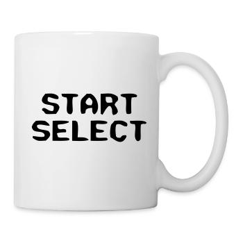 Start Select 8-Bit Text - Mug - white - Right