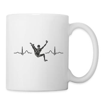 Boulderer heartbeat Bouldering Bouldering - Mug - white - Right