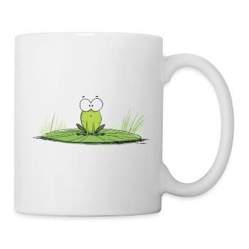 Frog on lily pad - Mug - white - Right
