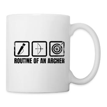 Bogenschützen Routine - Tasse - Weiß - Rechts