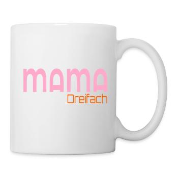 Dreifach Mama - Tasse - Weiß - Rechts