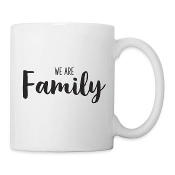 Nous sommes une famille – Écriture de Déclaration Aimante - Mug blanc - blanc - Droite