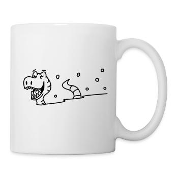 Dinosaurs in the snow - Mug - white - Right