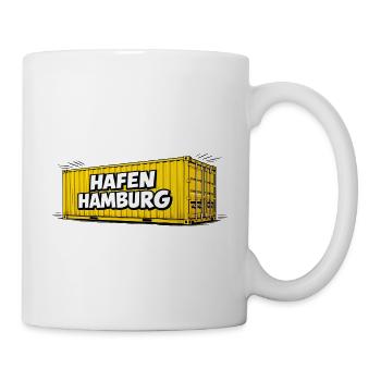 Hafen Hamburg Container - Tasse - Weiß - Rechts