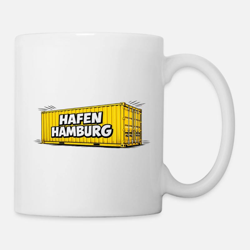 Hafen Hamburg Container - Tasse - Weiß
