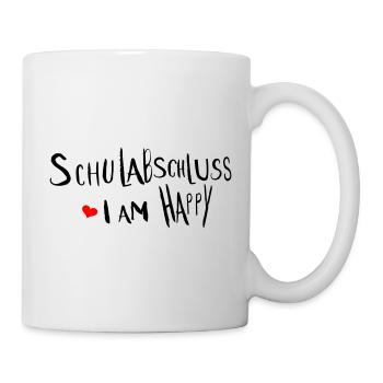 Schulabschluss  i am happy - Tasse - Weiß - Rechts