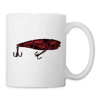 Angelköder Wobbler Raubfisch - Tasse - Weiß - Rechts