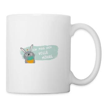 Vollmöhre Liebesbotschaft Hase - Tasse - Weiß - Rechts