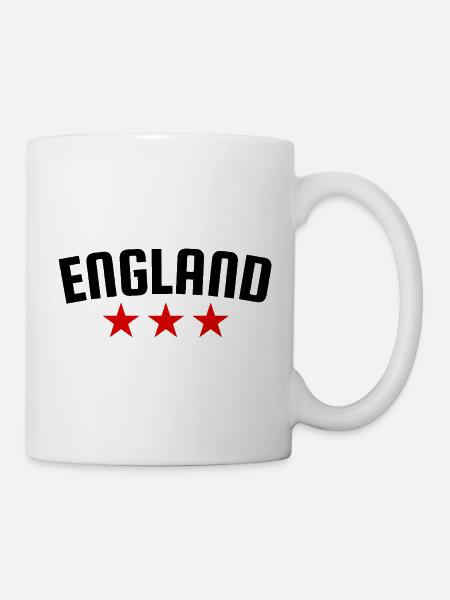 England 3 Sterne Design - Tasse - Weiß
