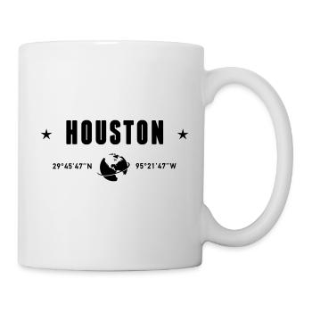 Houston Texas Coordinates Planet Earth - Mug - white - Right