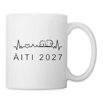 Mom 2027 Heartbeat Pregnancy Finnish - Mug - white - Right