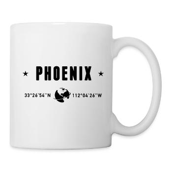 Phoenix, Arizona, coordonnées : planète Terre - Mug blanc - blanc - Droite