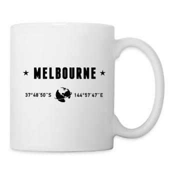 Melbourne, Australie, coordonne la planète Terre - Mug blanc - blanc - Droite