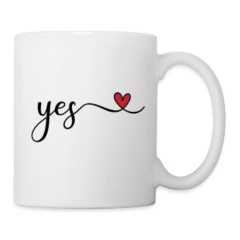 yes - Tasse - Weiß - Rechts