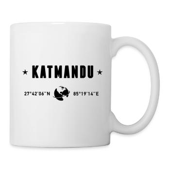 Kathmandu, Nepal, Koordinaten Planet Erde - Tasse - Weiß - Rechts