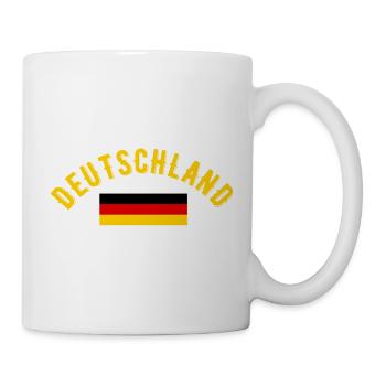 Deutschland Football Fan Vintage Typography  - Mug - white - Right
