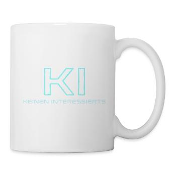 KI Neon Circuit Keinen Interessierts - Tasse - Weiß - Rechts