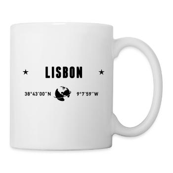 Lisbon Portugal Coordinates Planet Earth - Mug - white - Right