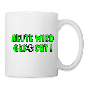 Fußball Sprüche Kochen - Tasse - Weiß - Rechts