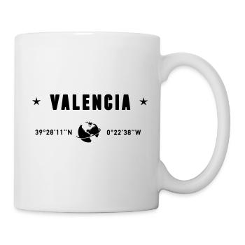 Valencia Spain Gps Coordinates Globe - Mug - white - Right