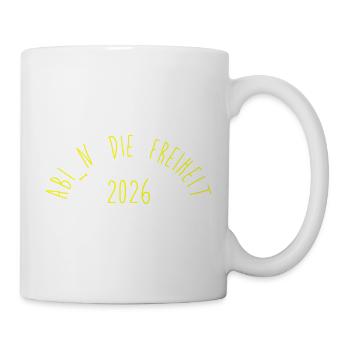 ABITUR: Ab_In die Freiheit - Tasse - Weiß - Rechts