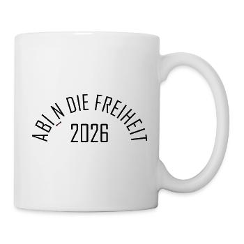 ABI: Ab in die Freiheit 2026 - Tasse - Weiß - Rechts