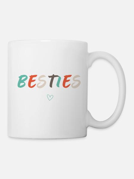 Besties Beste Freundinnen Beste Freunde - Tasse - Weiß