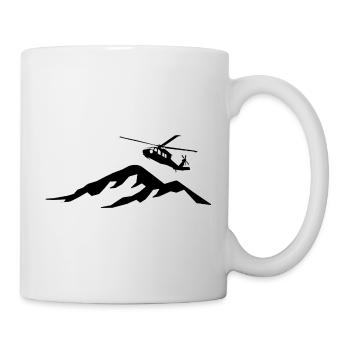 Helikopter Berge Berg - Tasse - Weiß - Rechts