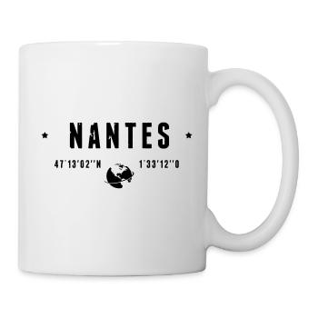 Nantes France Coordonnées Gps Globe - Mug blanc - blanc - Droite