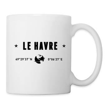 Le Havre France Coordonnées Gps Globe - Mug blanc - blanc - Droite