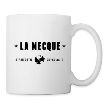 La Mecque Arabie Saoudite Coordonnées Globe - Mug blanc - blanc - Droite