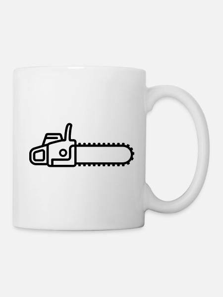 Kettensäge - Tasse - Weiß
