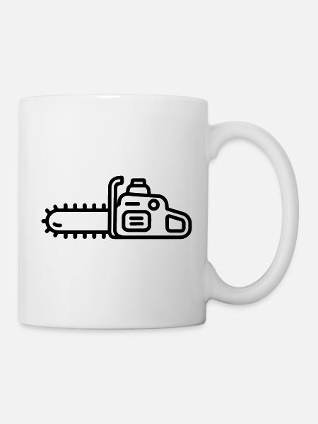 Kettensäge - Tasse - Weiß