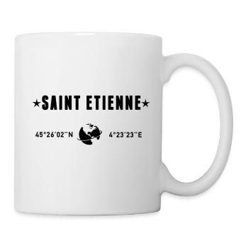 Saint Etienne France Coordonnées Globe - Mug blanc - blanc - Droite