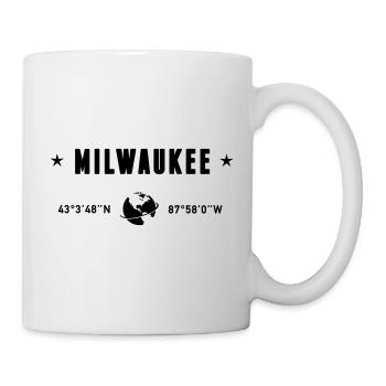 Milwaukee, Wisconsin, coordonnées GPS Globe - Mug blanc - blanc - Droite
