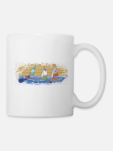 Segelboote - Tasse - Weiß