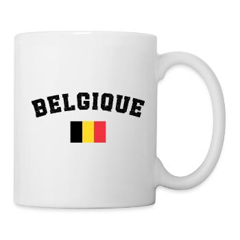 Drapeau de la Belgique équipe de belgique  - Mug blanc - blanc - Droite
