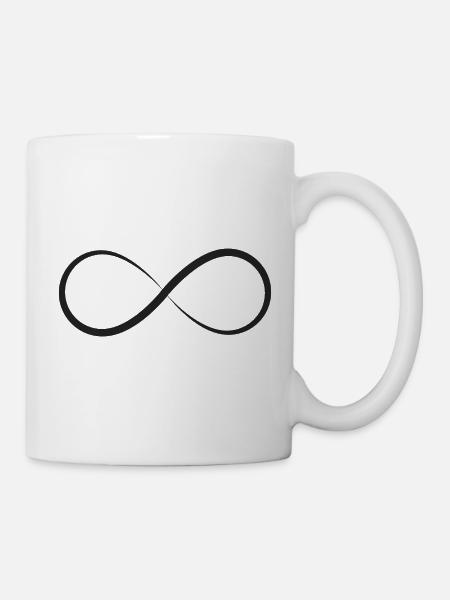 Unendliche Linie Minimalismus - Tasse - Weiß