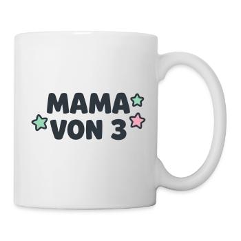 Mama von 3 Sterne Dreifache Mutter Drillinge - Tasse - Weiß - Rechts