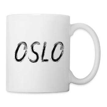 Oslo im schwarzen städtischen Busch - Tasse - Weiß - Rechts