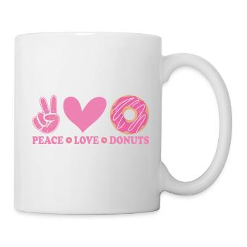 Peace Love Donuts - Mug - white - Right