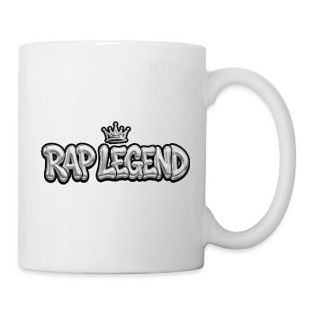 RAP LEGEND - Style 3D Bubble Chrome avec couronne - Mug blanc - blanc - Droite