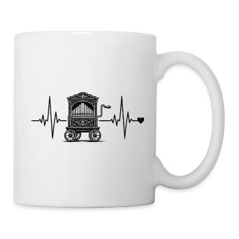 Drehorgel Herzschlag – Für echte Leierkasten Fans - Tasse - Weiß - Rechts