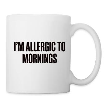 Vintage I'm Allergic To Morning - Mug - white - Right
